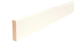 Fodliste glat i MDF hvid - 14 x 65 x 2780 mm