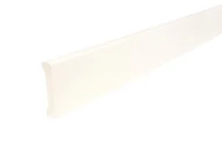 Fodliste glat plast hvid - 14 x 65 x 3000 mm