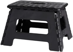 Foldbar skammel sort 32 x 25 x 22 cm