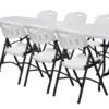 Foldebord stål/plast 240 x 70 cm hvid