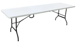 Foldebord stål/plast 240 x 70 cm hvid