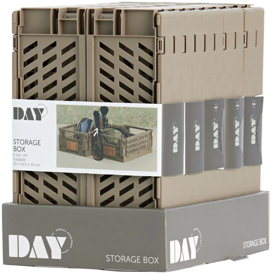 Foldekasse brun 3,3 liter 2-pk. - DAY