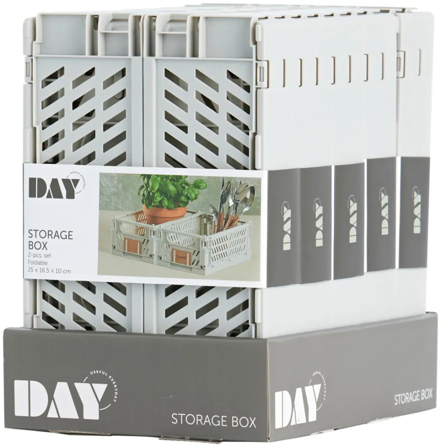 Foldekasse hvid 3,3 liter 2-pk. - DAY