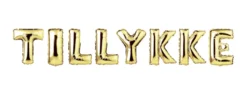 Folieballoner tillykke 35 cm guld