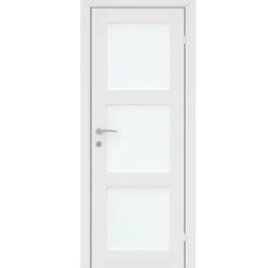Glasdør Fashion 3 hvidmalet 82,5 x 204 cm