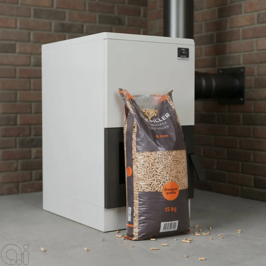 Glöd træpiller 6 mm 15 kg