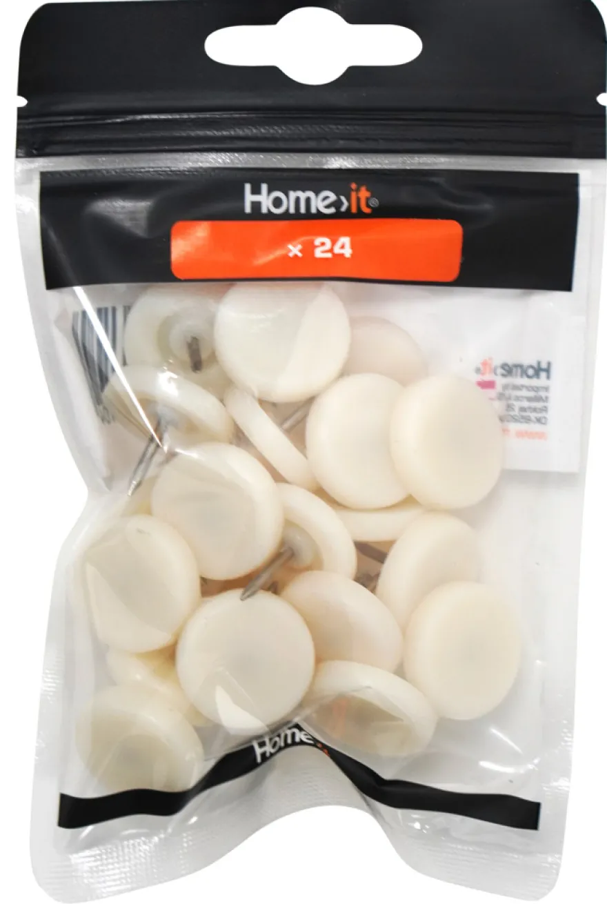 Glidesøm Ø25 mm hvid plast - 24 stk.