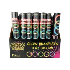 Glow in the dark armbånd 15 stk.