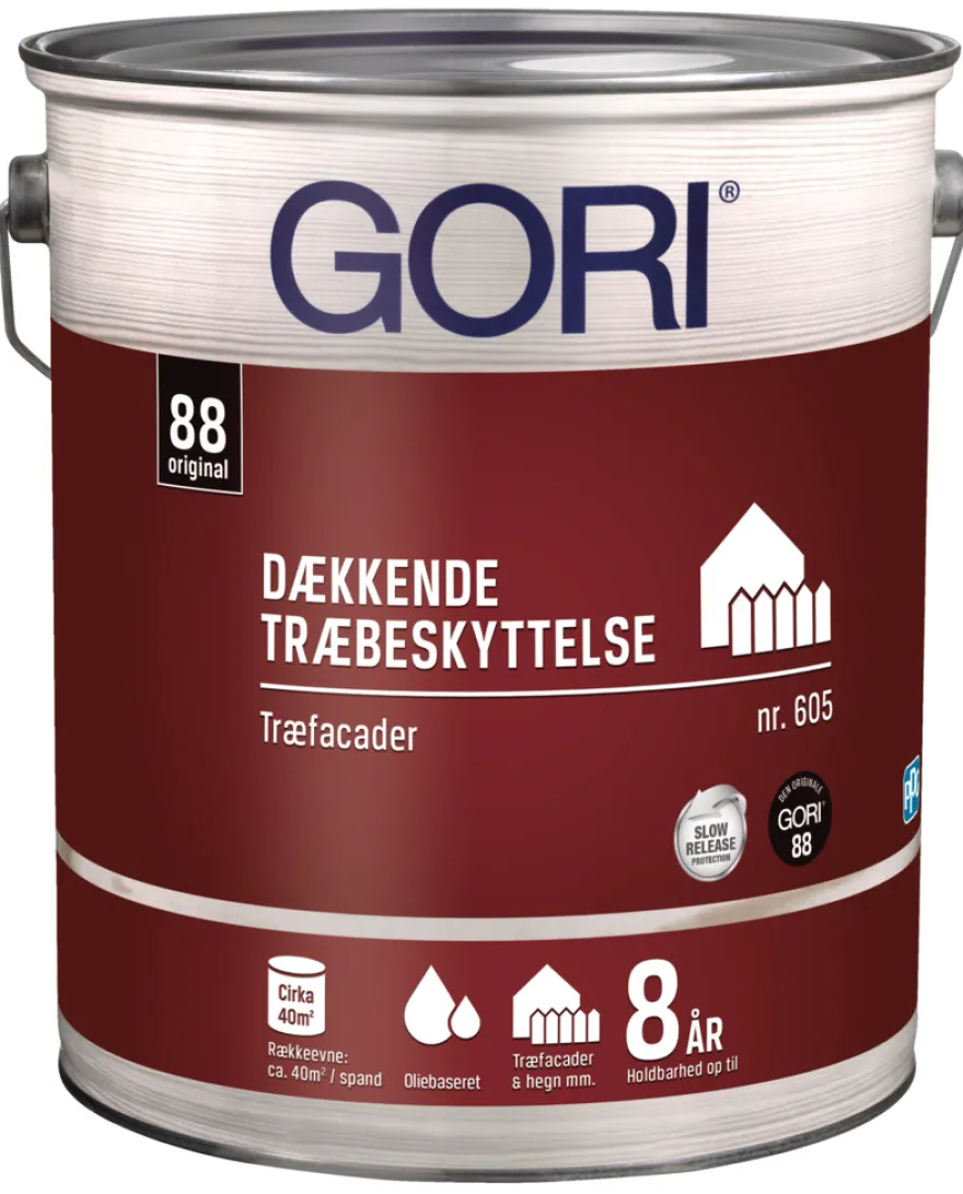 GORI 605 dækkende træbeskyttelse svenskrød 5 liter