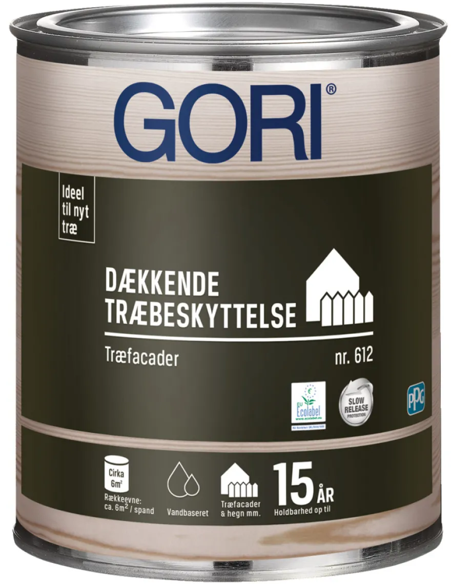 GORI 612 dækkende træbeskyttelse kulsort 0,75 liter