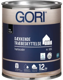 GORI 606 dækkende træbeskyttelse kulsort 0,75 liter