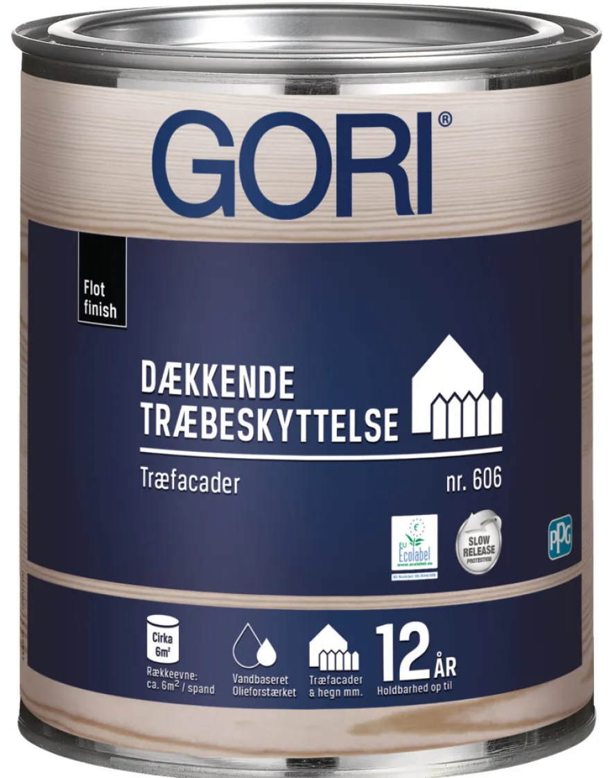 GORI 606 dækkende træbeskyttelse kulsort 0,75 liter