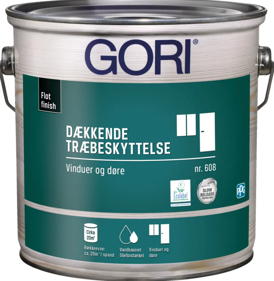 GORI 608 dækkende træbeskyttelse ren hvid 2,5 liter
