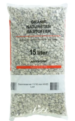 Granitskærver 11–16 mm hvid Lysit - Safestone