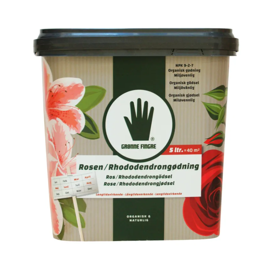 Grønne Fingre® gødning rosen-/rhododendron 5 liter