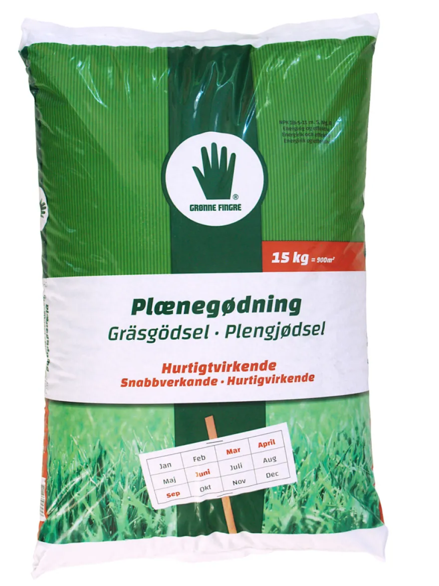 Grønne Fingre® plænegødning 15 kg