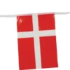 Guirlande m/12 stk. firkantet flag plastik