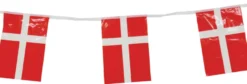 Guirlande m/12 stk. firkantet flag plastik