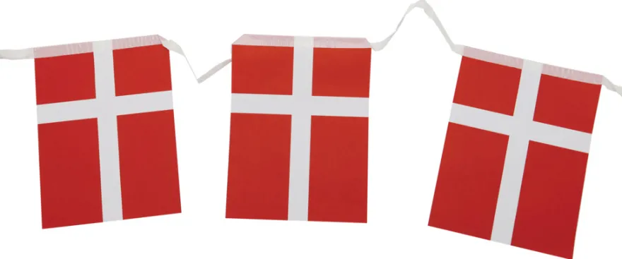 Guirlande m/8 stk. flag papir