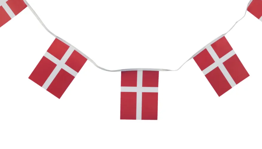 Guirlande m/20 stk. papirflag