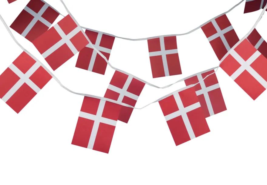 Guirlande m/20 stk. papirflag