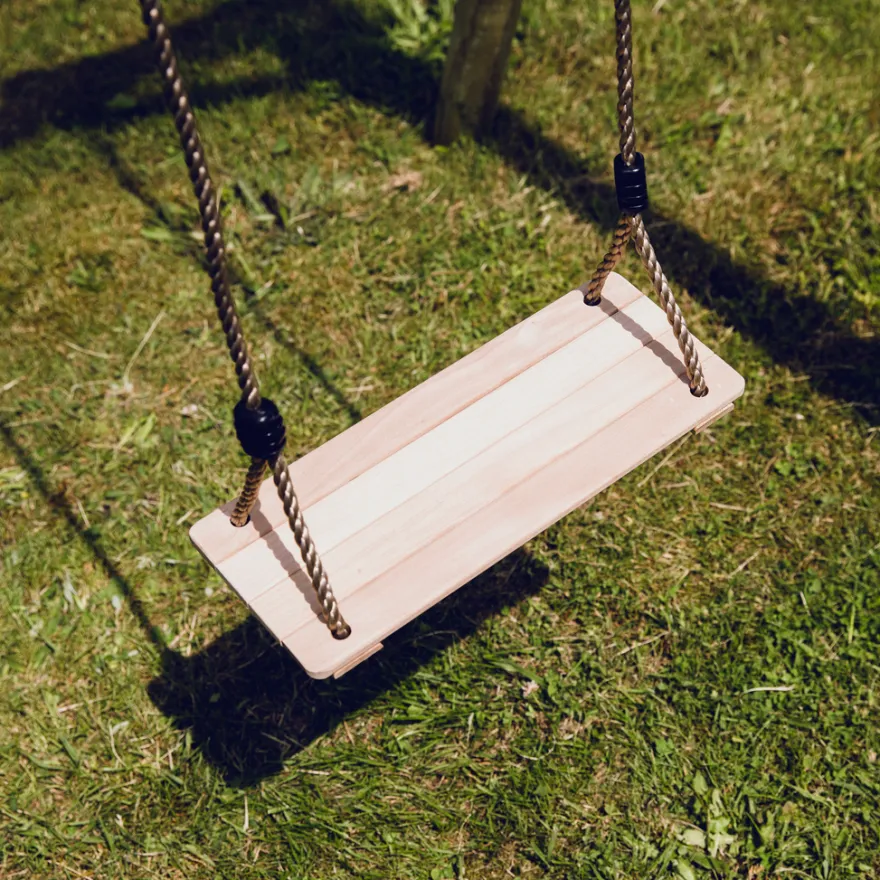 Gyngesæde træ m/reb 40 cm - Nordic play