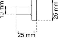 Habo Alvin møbelknop sort Ø25 mm