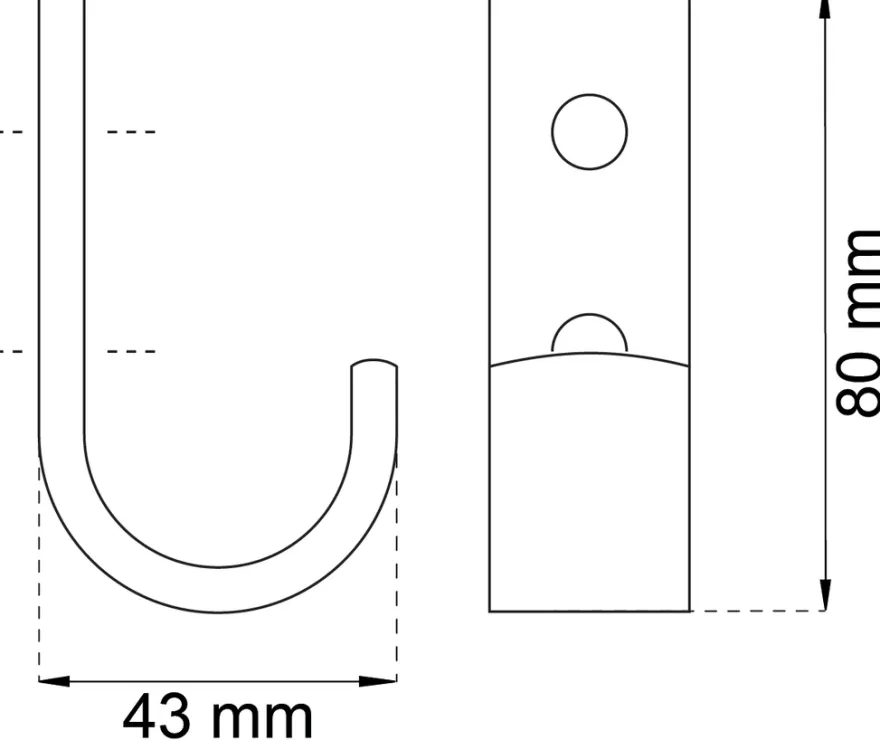 Habo frakkekrog sort 80 mm