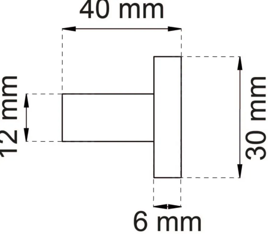 Habo XL krog sort stål Ø40 mm