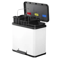 Hailo pedalspand Öko Trio Plus hvid