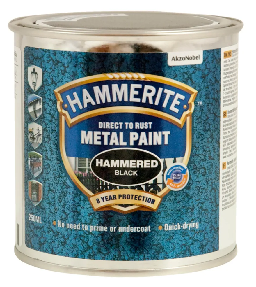 Hammerite metalmaling sort hammereffekt 250 ml