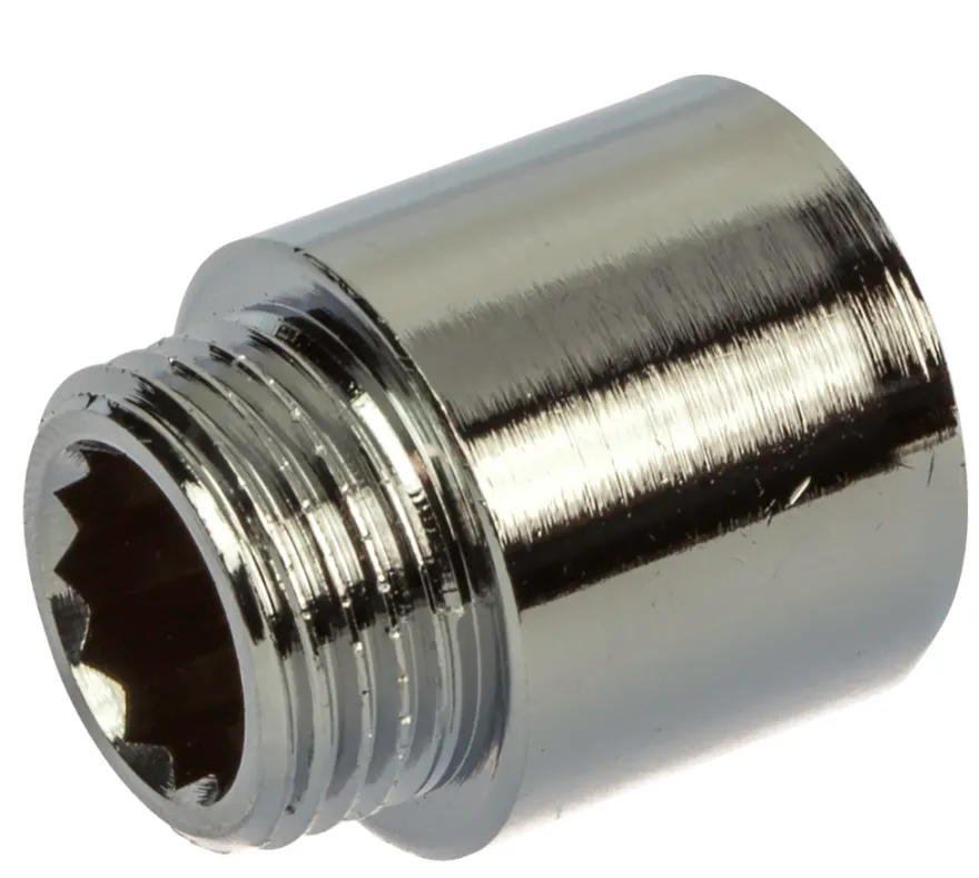 Haneforlænger 1/2" x 20 mm krom