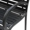 Havebænk Amsterdam sort 125 x 60 cm - Sunlife®