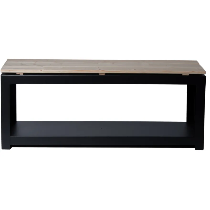 Havebænk med brændedepot 118 x 29,5 x 48 cm