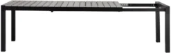 Havebord 205/275 x 100 cm alu/nonwood - Outfit