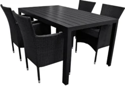 Havebord Havanna 150 x 90 cm i aluminium og nonwood - Sunlife®