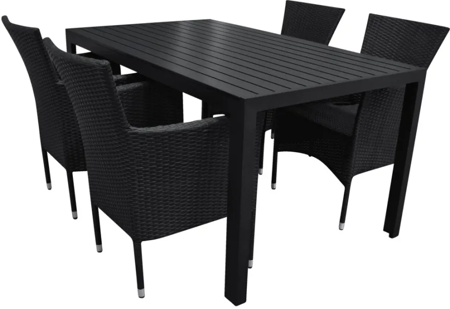 Havebord Havanna 150 x 90 cm i aluminium og nonwood - Sunlife®