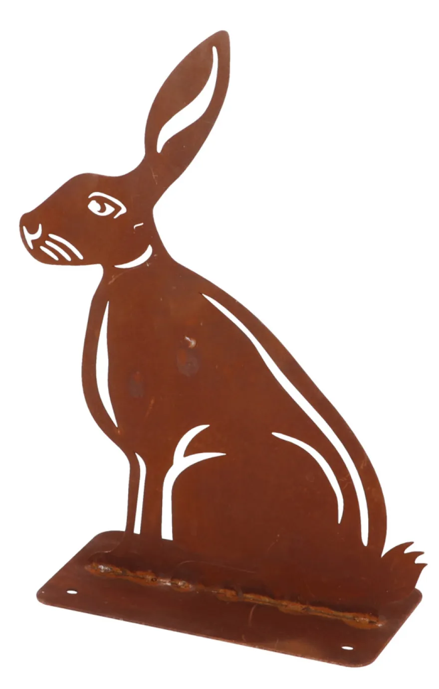 Havefigur hare rust H27 cm