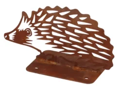 Havefigur pindsvin rust H10,3 cm