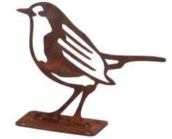 Havefigur rødhals rust H10,1 cm