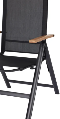 Havestol 7 positioner sort/teak - Outfit