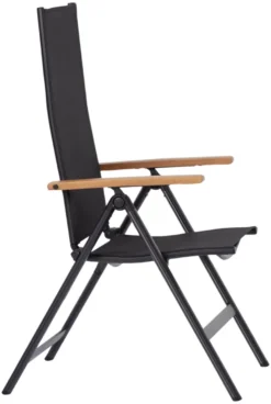 Havestol 7 positioner sort/teak - Outfit