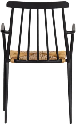 Havestol stabelbar alu/rattan sort - Envy