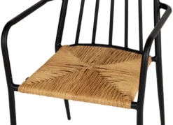 Havestol stabelbar alu/rattan sort - Envy