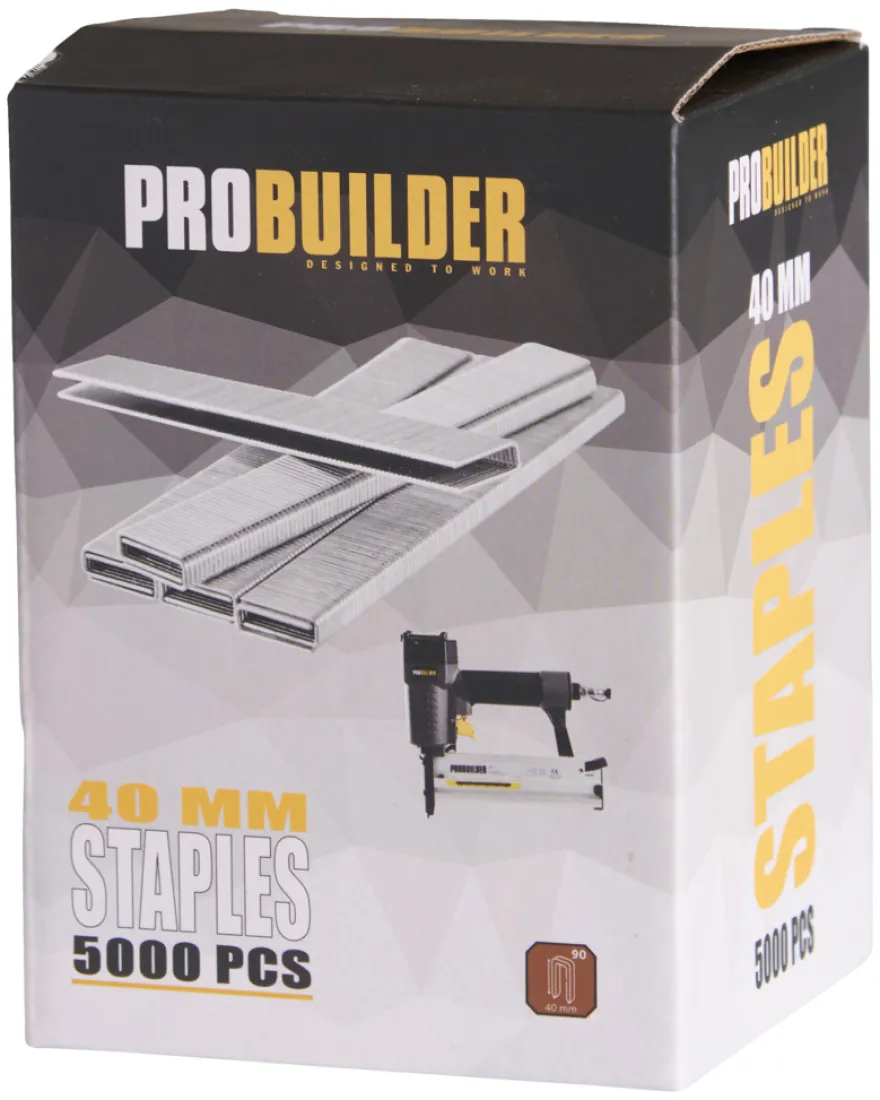 Hæfteklamme 40 mm nr. 90 5000 stk. - Probuilder