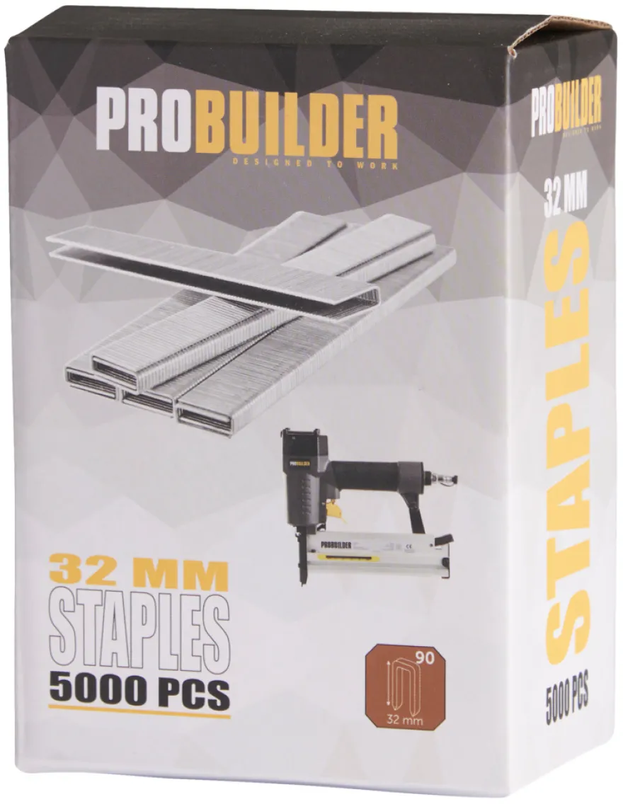 Hæfteklamme 32 mm nr. 90 5000 stk. - Probuilder