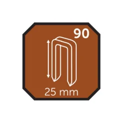Hæfteklamme 25 mm nr. 90 5000 stk. - Probuilder