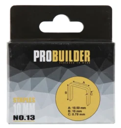 Hæfteklammer 10 mm nr. 13 1000 stk. - Probuilder