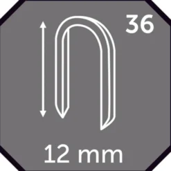 Hæfteklammer 12 mm nr. 36 1000 stk. - Probuilder