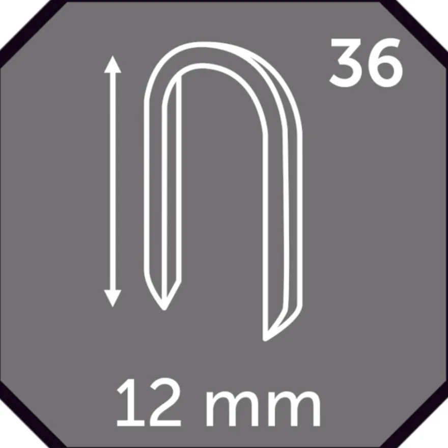 Hæfteklammer 12 mm nr. 36 1000 stk. - Probuilder